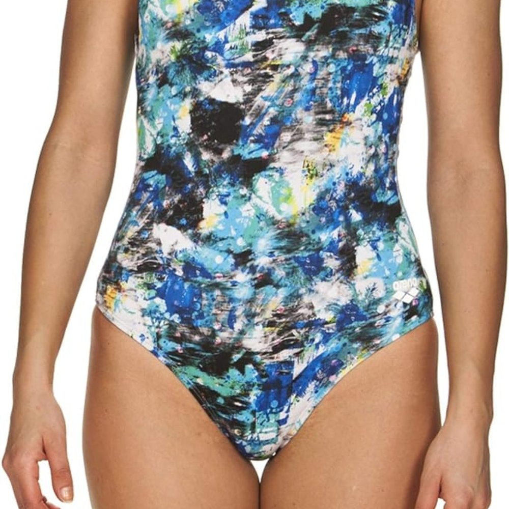 ARENA Women's Floral Dots Swim Pro Back MaxLife One Piece Swimsuit Size 30